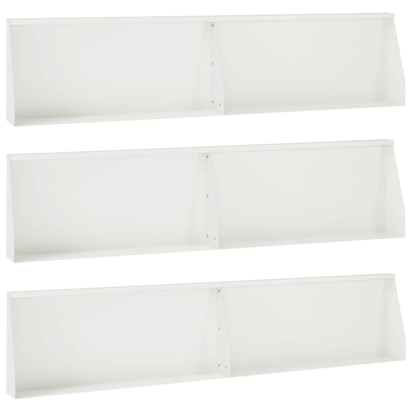 Retaining Wall 6 pcs 100 x 12 x 40 cm Steel White