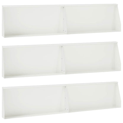 Retaining Wall 6 pcs 100 x 12 x 40 cm Steel White