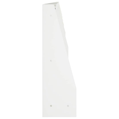 Retaining Wall 6 pcs 100 x 12 x 40 cm Steel White