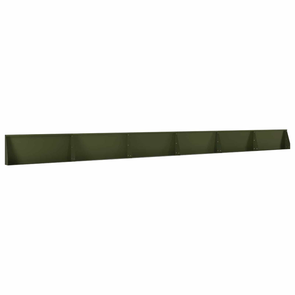 Retaining Wall 6 pcs 100 x 12 x 40 cm Steel Olive Green