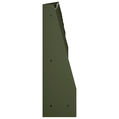 Retaining Wall 6 pcs 100 x 12 x 50 cm Steel Olive Green