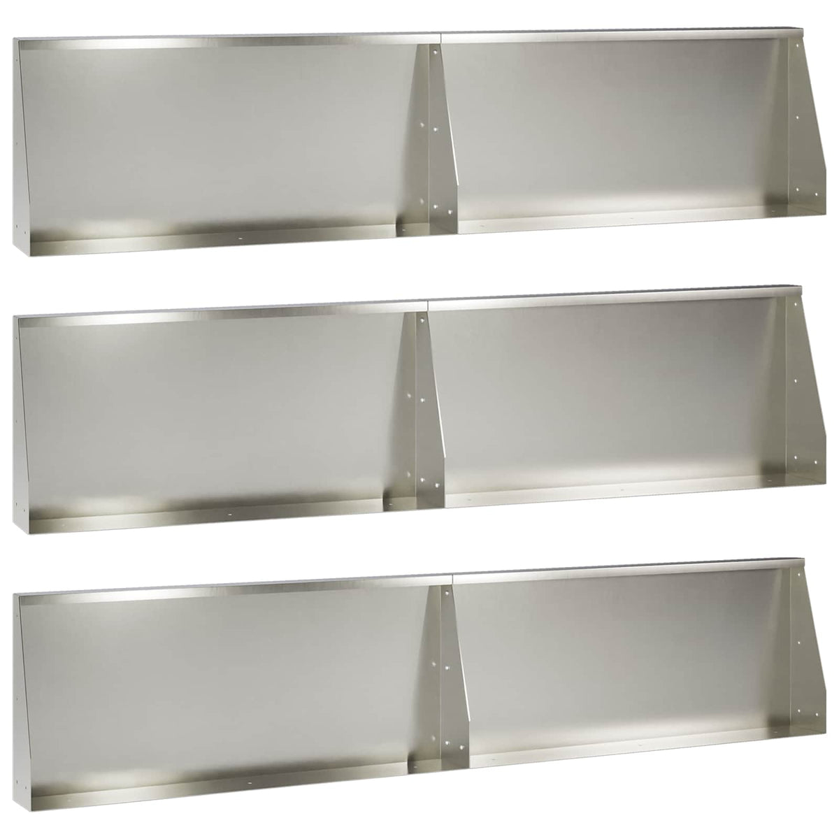 Retaining Wall 6 pcs 100 x 12 x 50 cm Stainless Steel Silver