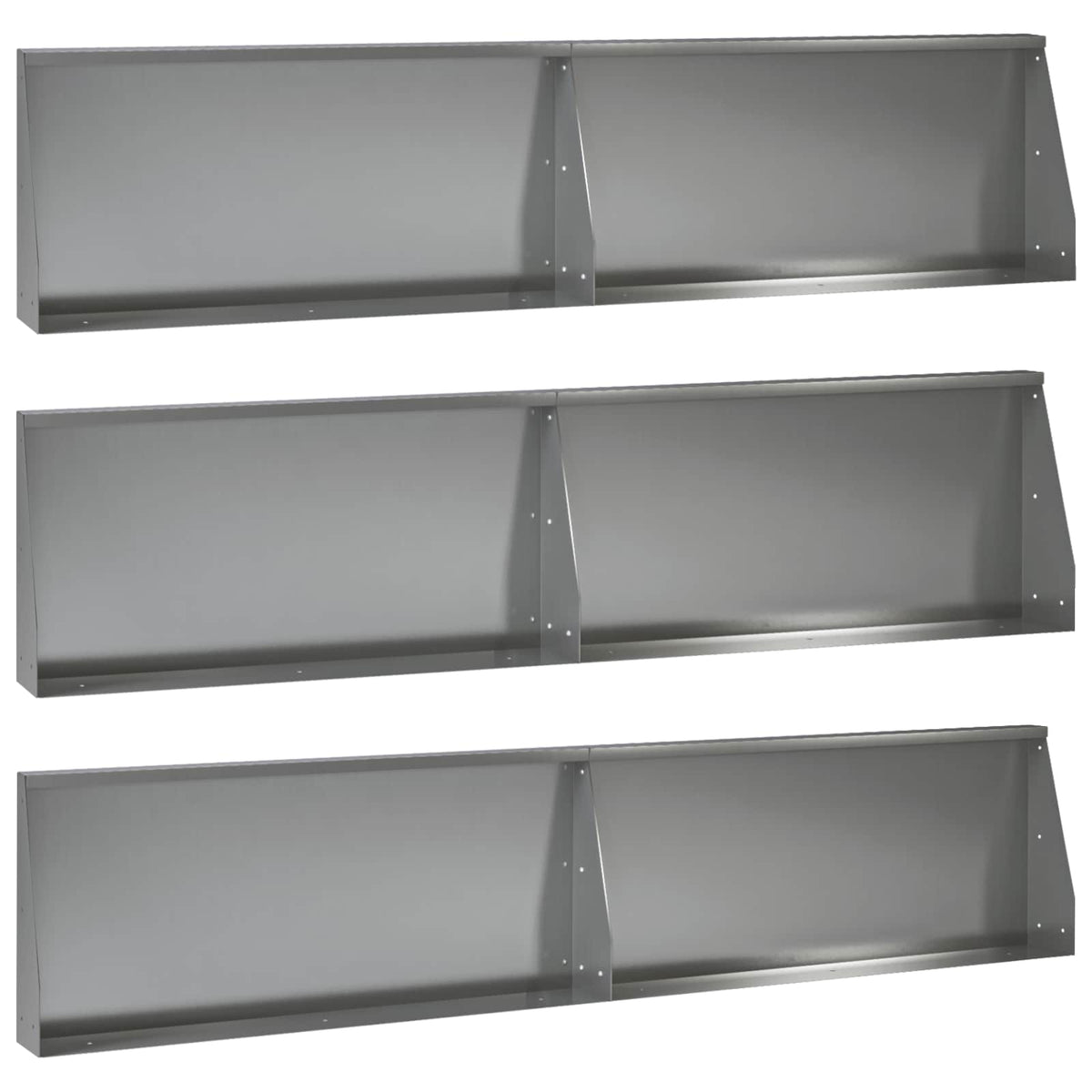 Retaining Wall 6 pcs 100 x 12 x 50 cm Galvanised Steel Silver