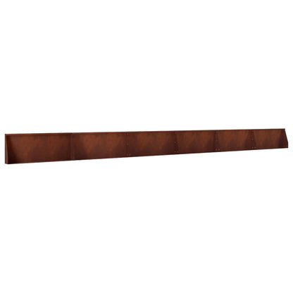 Retaining Wall 6 pcs 100 x 12 x 50 cm Weathering Steel Rusty