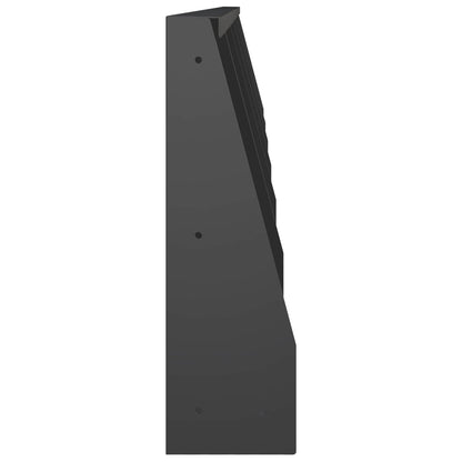 Retaining Wall 6 pcs 40 x 12 x 30 cm Steel Black
