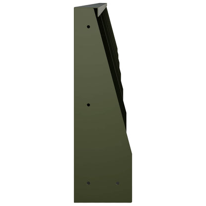Retaining Wall 6 pcs 40 x 12 x 30 cm Steel Olive Green
