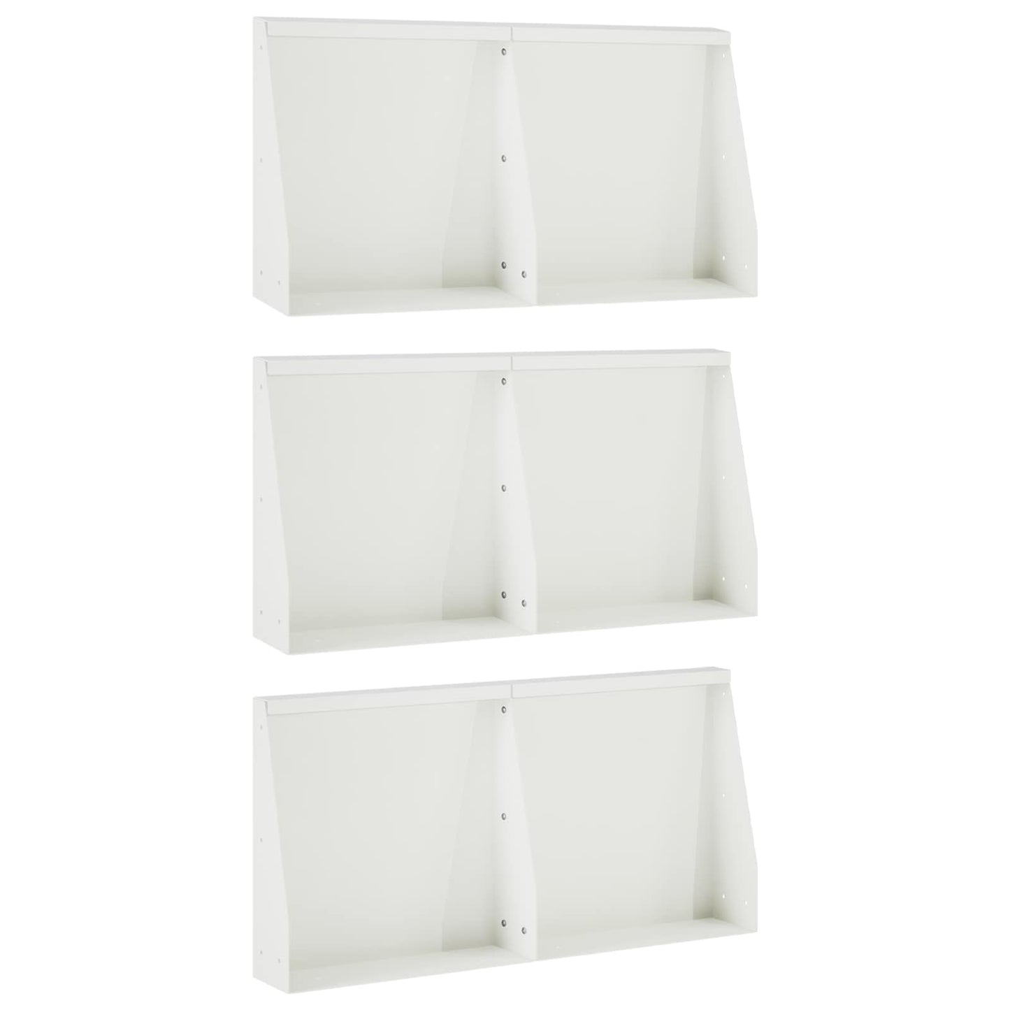 Retaining Wall 6 pcs 40 x 12 x 40 cm Steel White