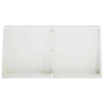 Retaining Wall 6 pcs 40 x 12 x 40 cm Steel White