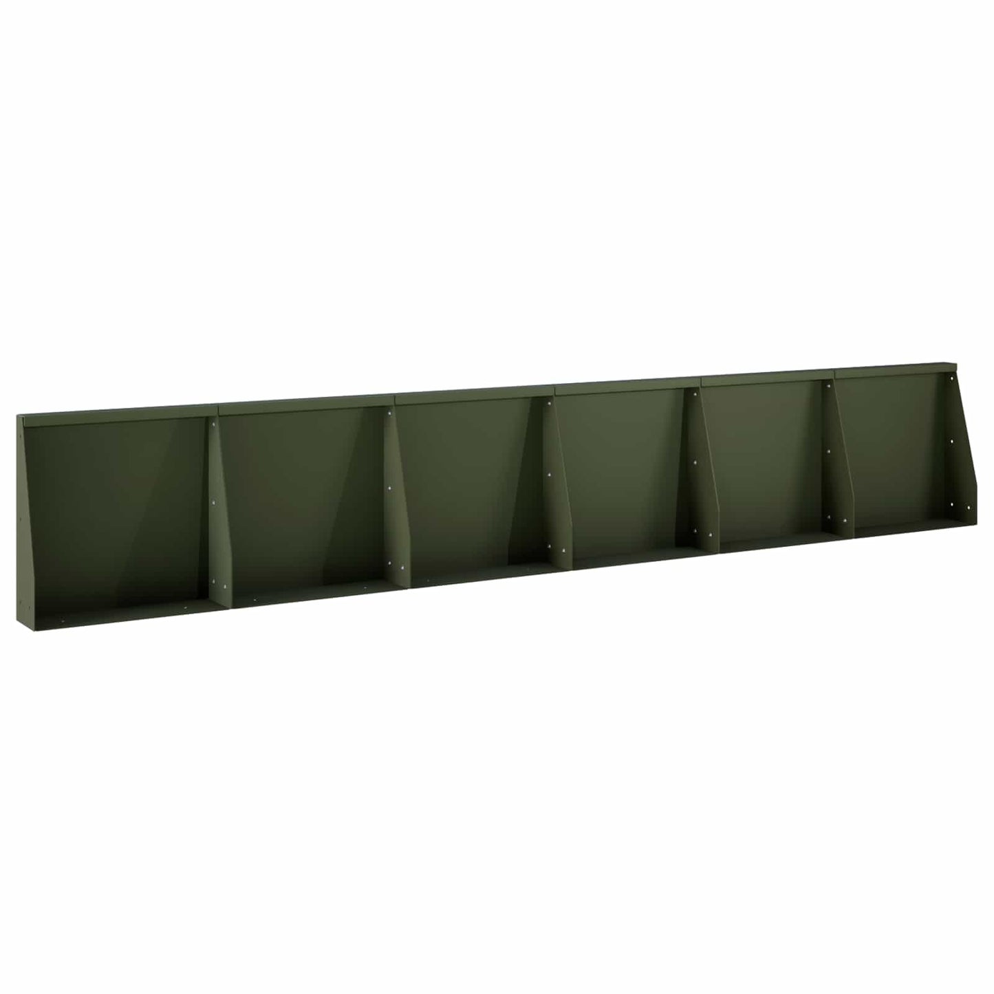 Retaining Wall 6 pcs 40 x 12 x 40 cm Steel Olive Green