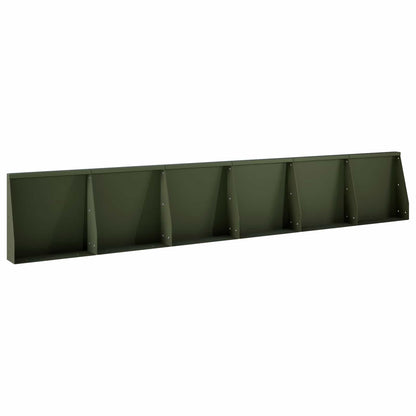 Retaining Wall 6 pcs 40 x 12 x 50 cm Steel Olive Green