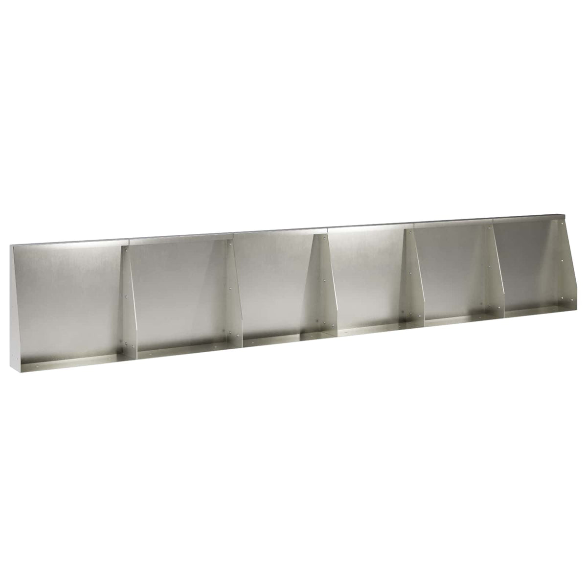 Retaining Wall 6 pcs 40 x 12 x 50 cm Stainless Steel Silver