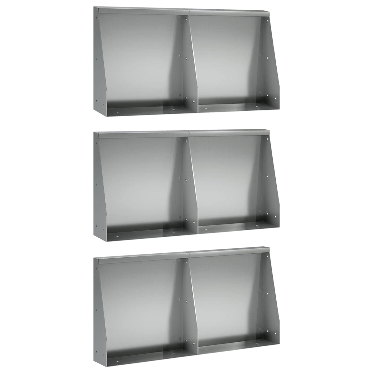 Retaining Wall 6 pcs 40 x 12 x 50 cm Galvanised Steel Silver