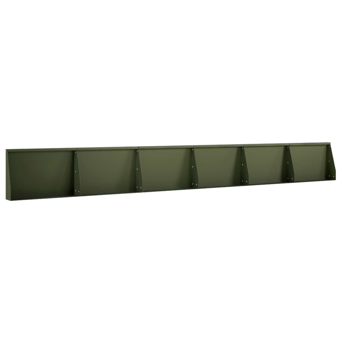 Retaining Wall 6 pcs 60 x 12 x 30 cm Steel Olive Green