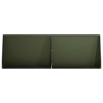 Retaining Wall 6 pcs 60 x 12 x 30 cm Steel Olive Green