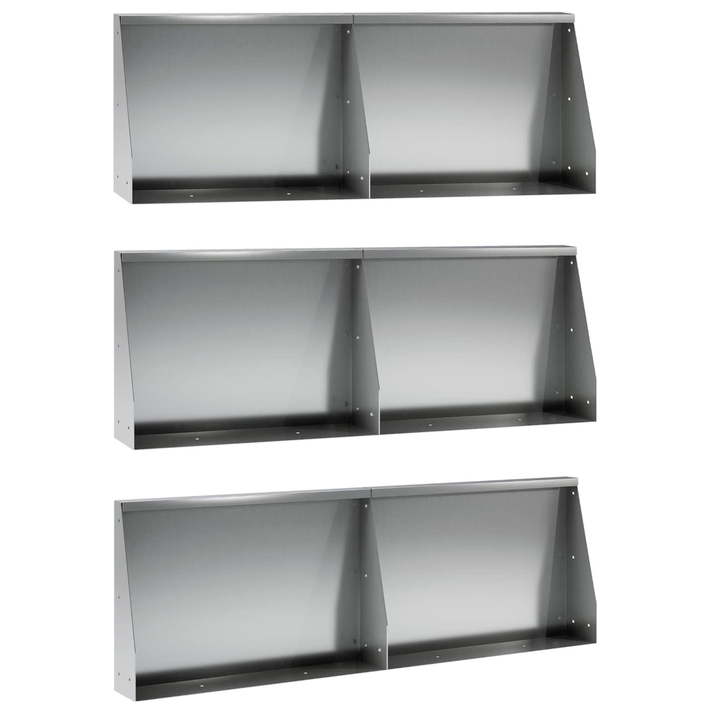 Retaining Wall 6 pcs 60 x 12 x 30 cm Galvanised Steel Silver