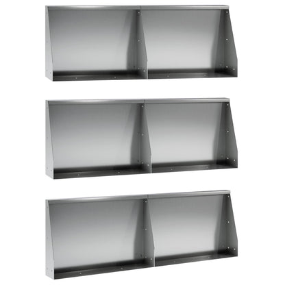 Retaining Wall 6 pcs 60 x 12 x 30 cm Galvanised Steel Silver