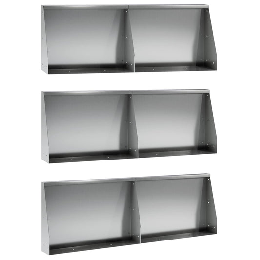 Retaining Wall 6 pcs 60 x 12 x 30 cm Galvanised Steel Silver