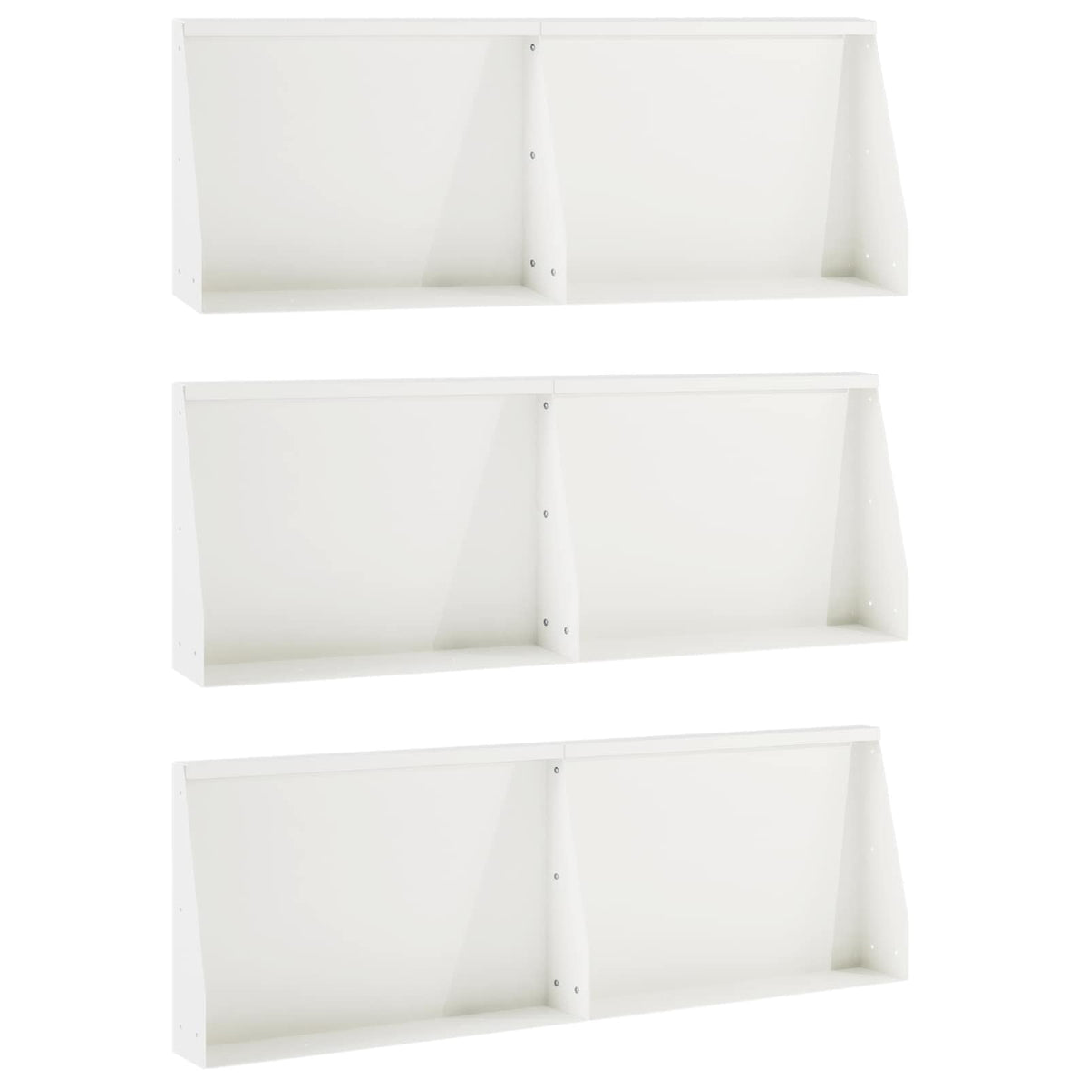 Retaining Wall 6 pcs 60 x 12 x 40 cm Steel White
