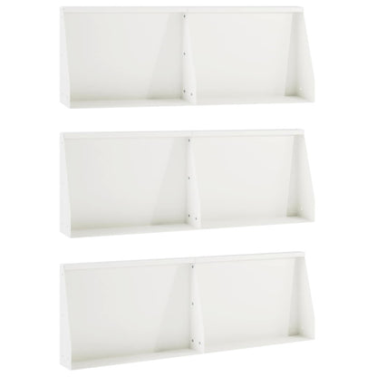 Retaining Wall 6 pcs 60 x 12 x 40 cm Steel White