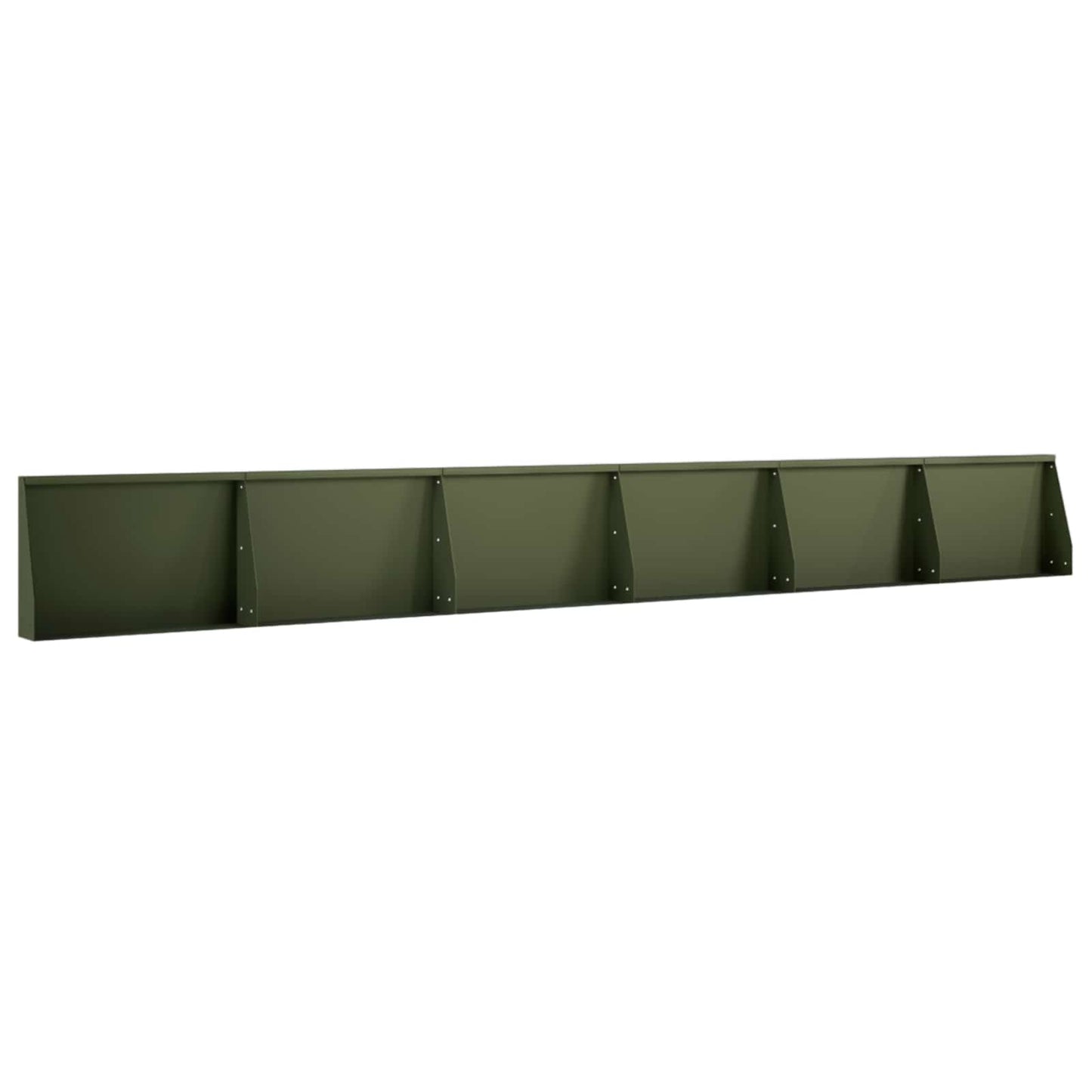Retaining Wall 6 pcs 60 x 12 x 40 cm Steel Olive Green