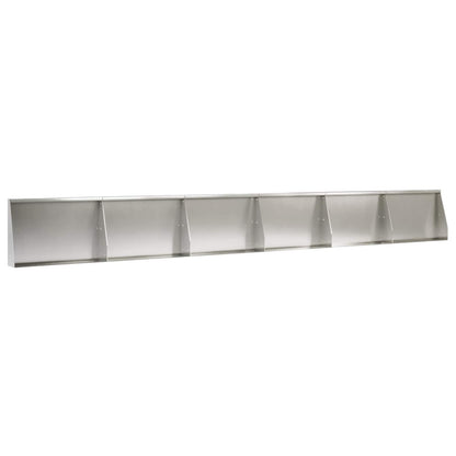 Retaining Wall 6 pcs 60 x 12 x 50 cm Stainless Steel Silver