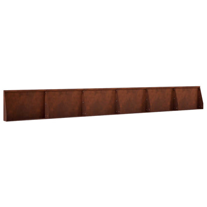 Retaining Wall 6 pcs 60 x 12 x 50 cm Weathering Steel Rusty