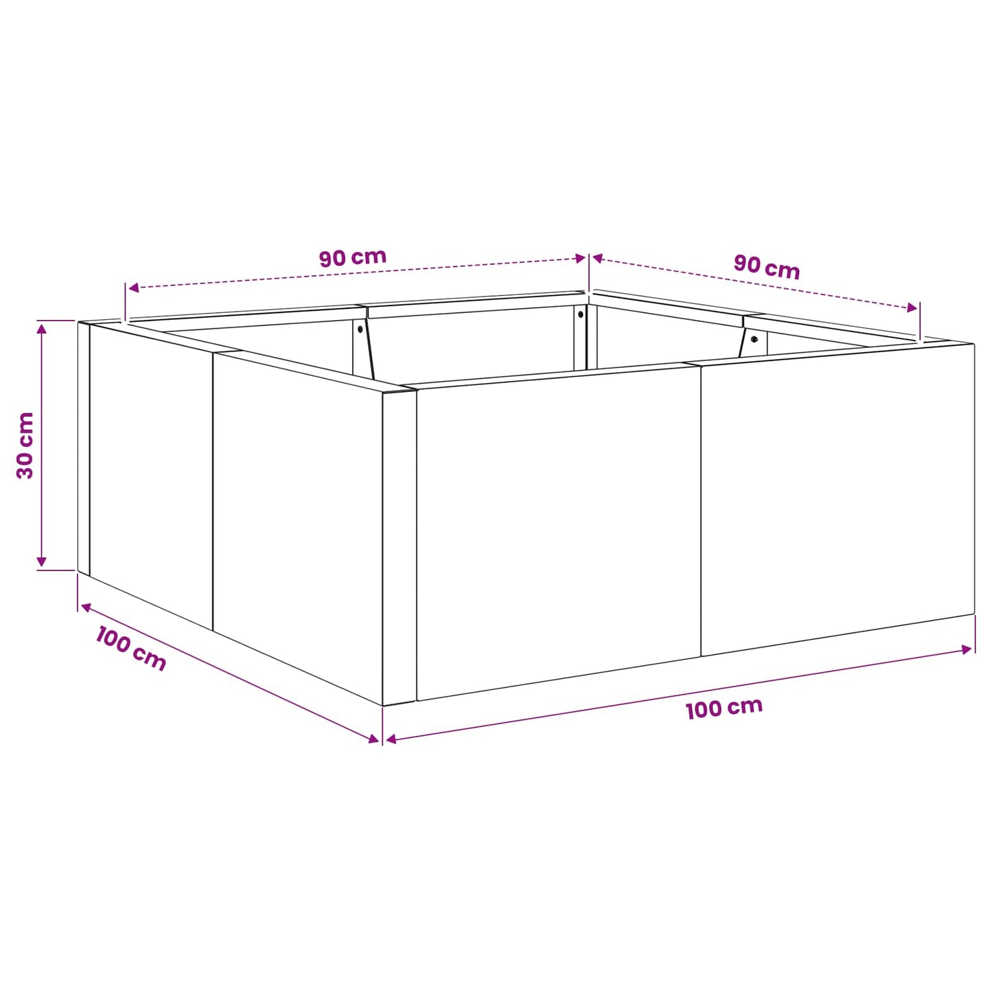 Retaining Wall 4 pcs 100 x 100 x 30 cm Steel Black