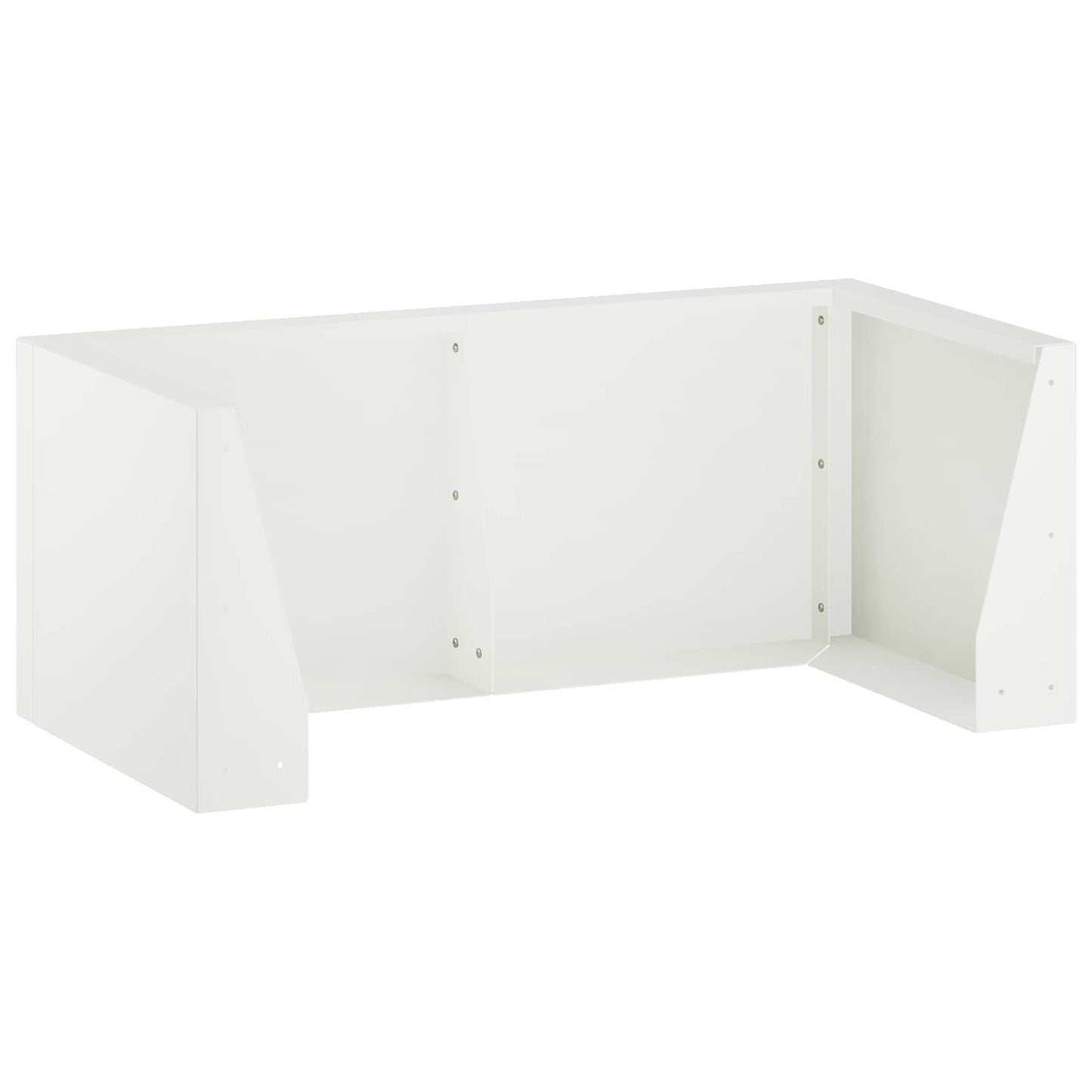 Retaining Wall 4 pcs 100 x 100 x 30 cm Steel White