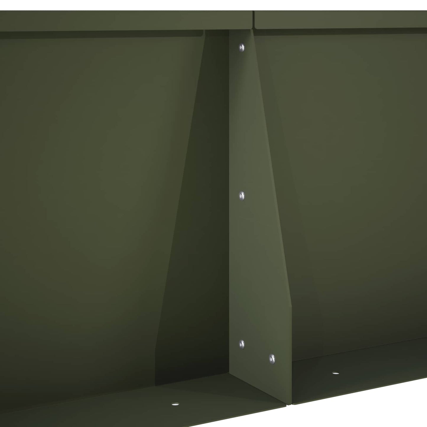 Retaining Wall 4 pcs 100 x 100 x 30 cm Steel Olive Green