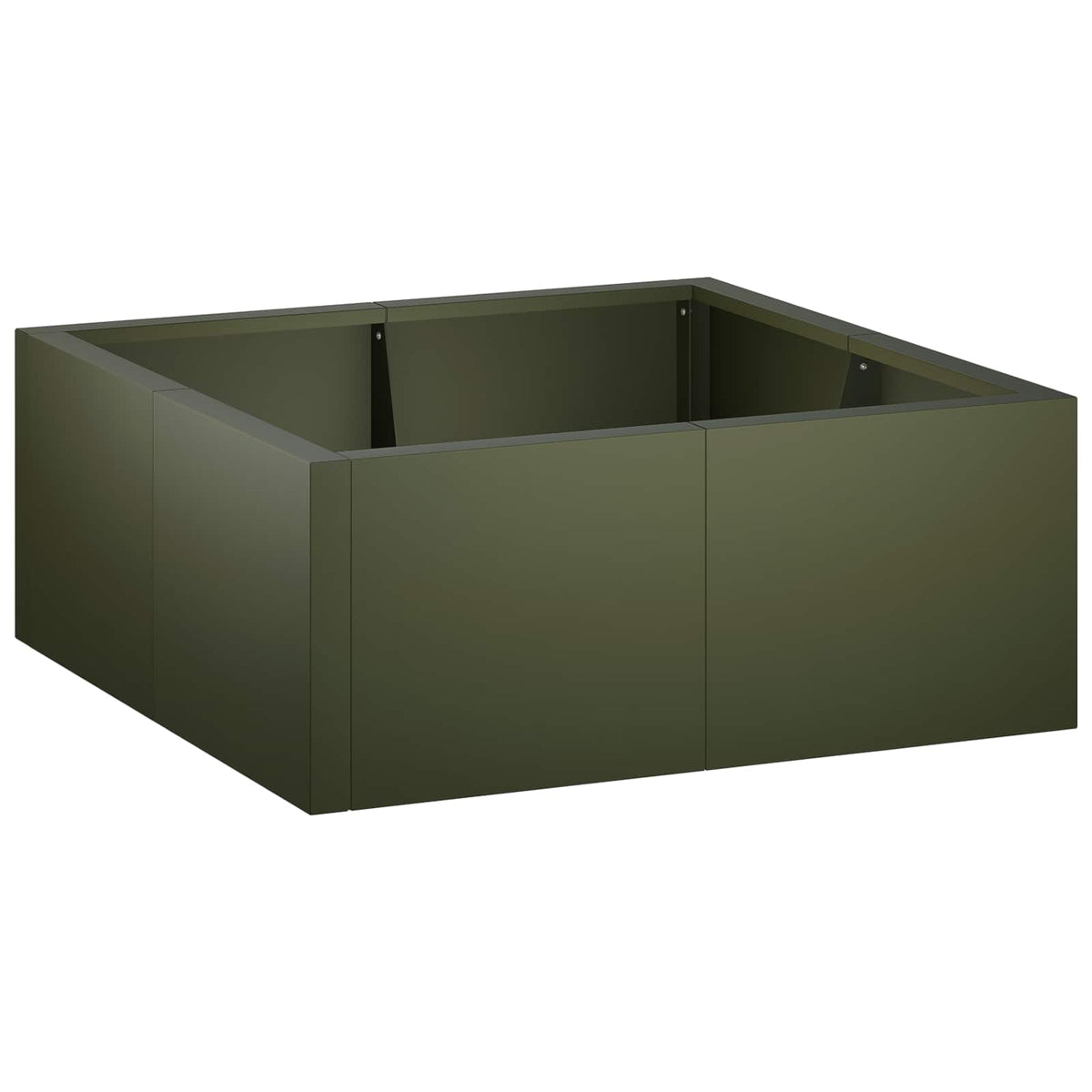 Retaining Wall 4 pcs 100 x 100 x 30 cm Steel Olive Green