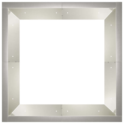 Retaining Wall 4 pcs 100 x 100 x 30 cm Stainless Steel Silver