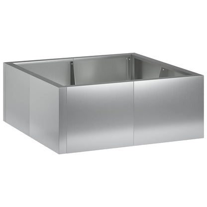 Retaining Wall 4 pcs 100 x 100 x 30 cm Galvanised Steel Silver