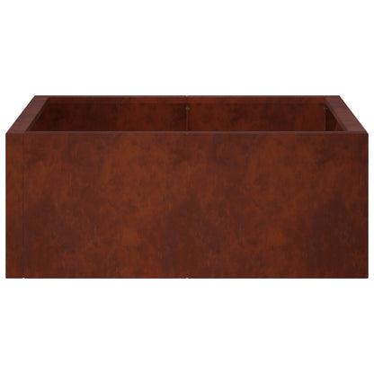 Retaining Wall 4 pcs 100 x 100 x 30 cm Weathering Steel Rusty