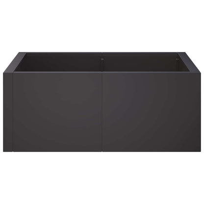 Retaining Wall 4 pcs 100 x 100 x 40 cm Steel Black