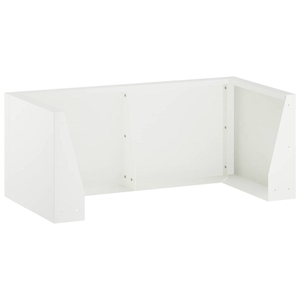 Retaining Wall 4 pcs 100 x 100 x 40 cm Steel White