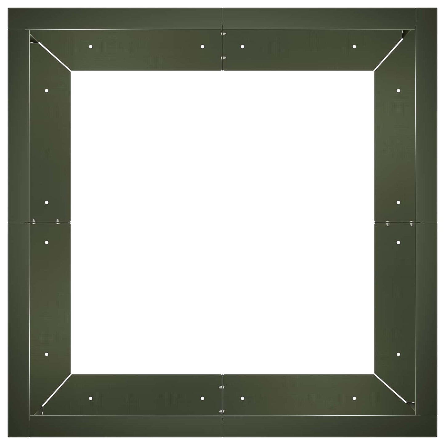Retaining Wall 4 pcs 100 x 100 x 40 cm Steel Olive Green