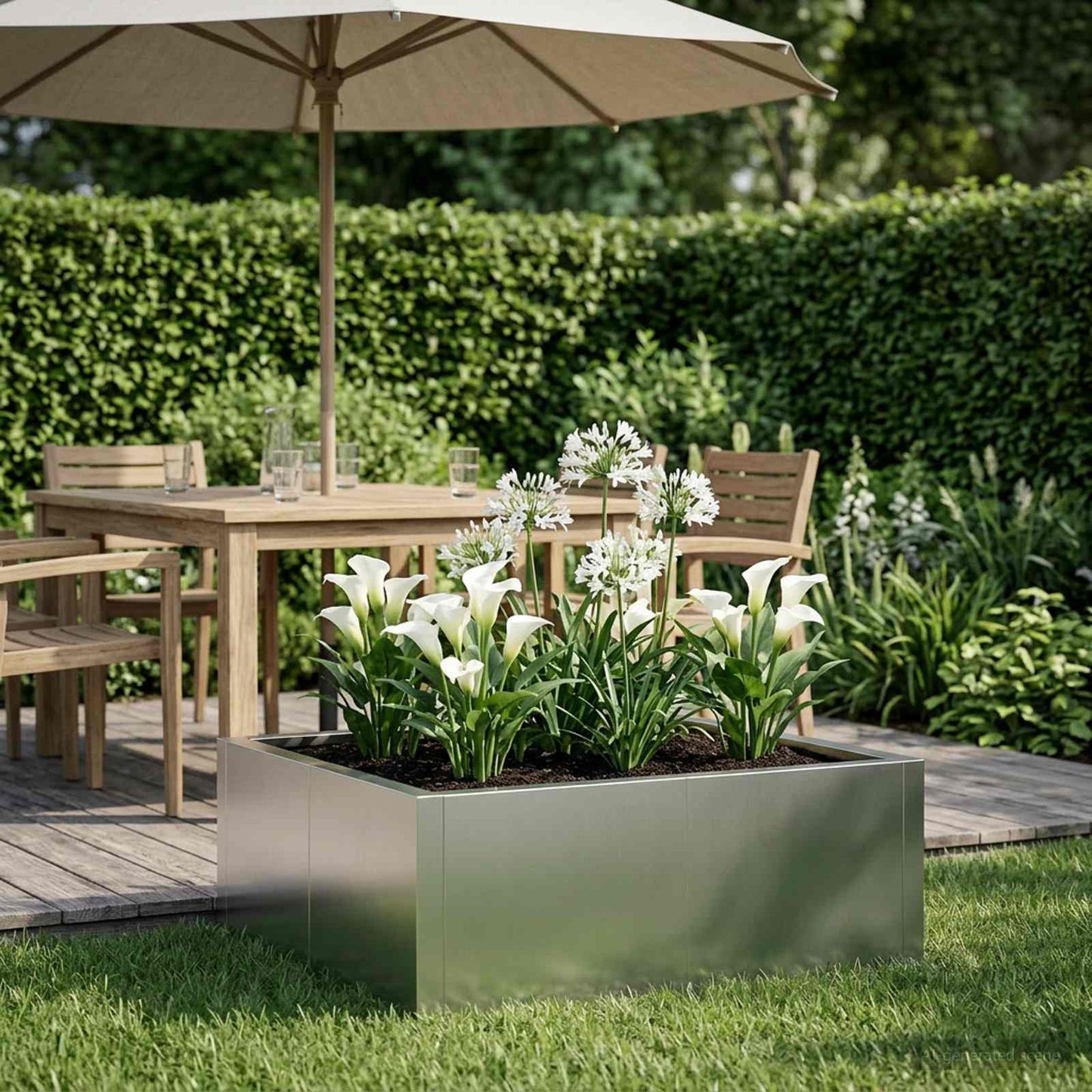 Retaining Wall 4 pcs 100 x 100 x 40 cm Stainless Steel Silver