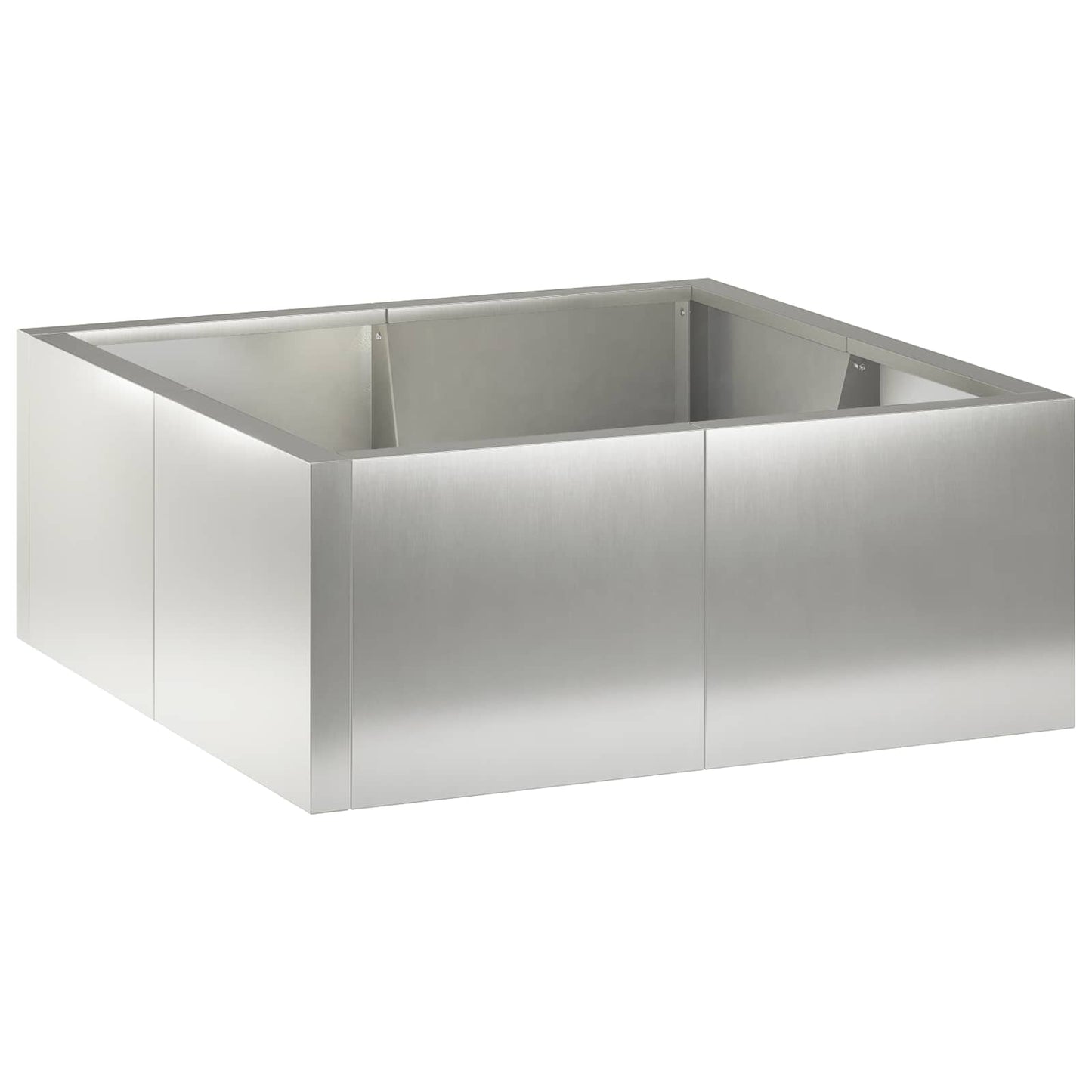 Retaining Wall 4 pcs 100 x 100 x 40 cm Stainless Steel Silver