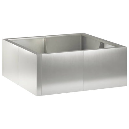 Retaining Wall 4 pcs 100 x 100 x 40 cm Stainless Steel Silver