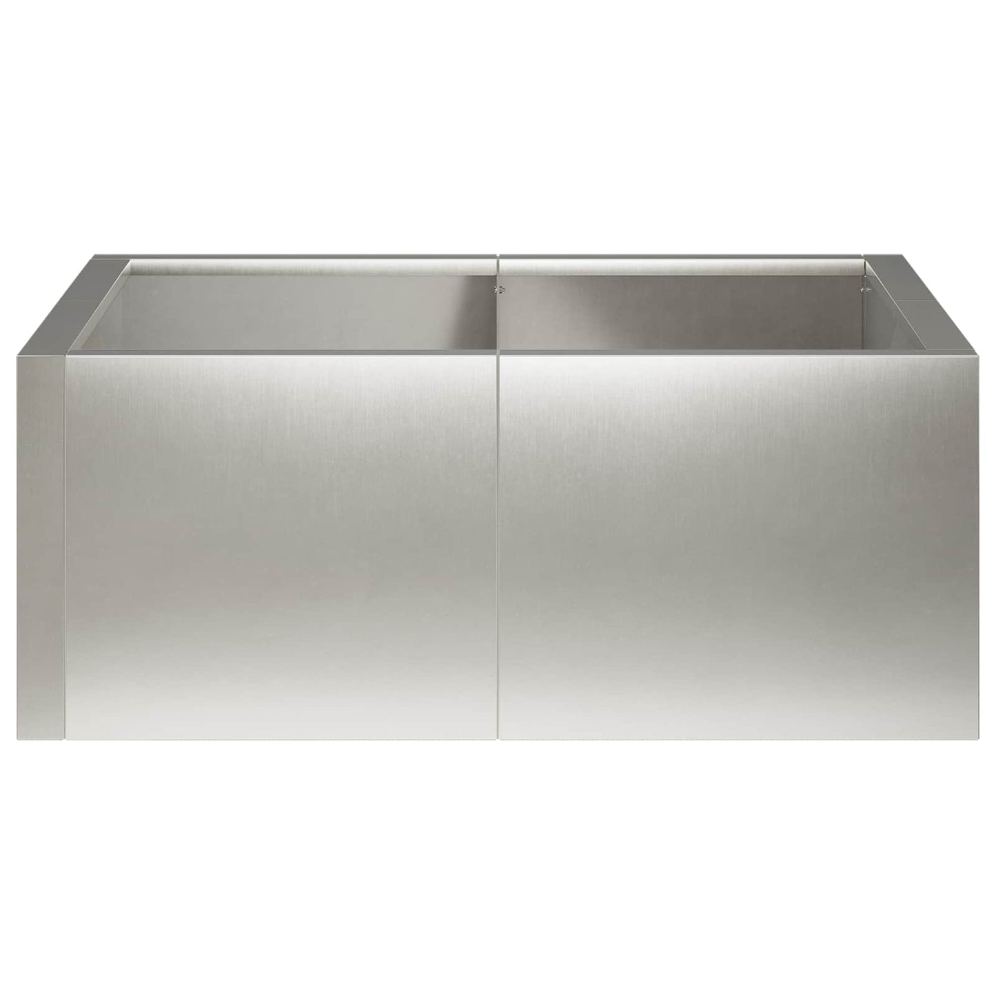 Retaining Wall 4 pcs 100 x 100 x 40 cm Stainless Steel Silver