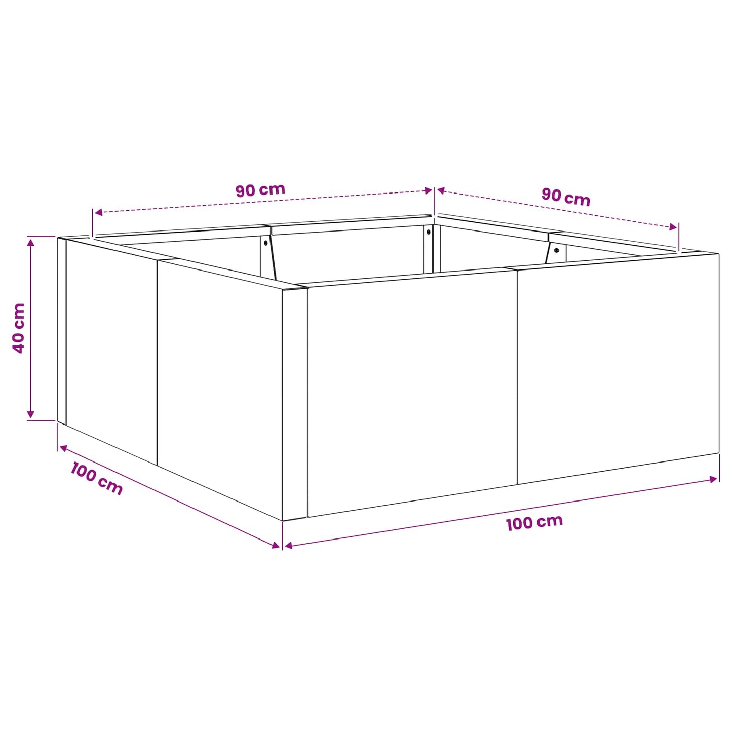 Retaining Wall 4 pcs 100 x 100 x 40 cm Stainless Steel Silver
