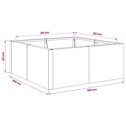 Retaining Wall 4 pcs 100 x 100 x 40 cm Stainless Steel Silver