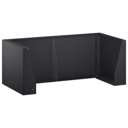 Retaining Wall 4 pcs 100 x 100 x 50 cm Steel Black