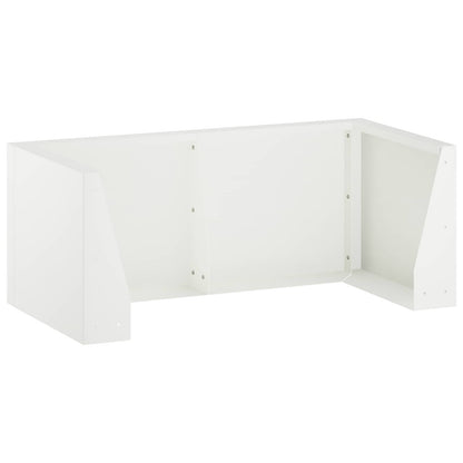 Retaining Wall 4 pcs 100 x 100 x 50 cm Steel White