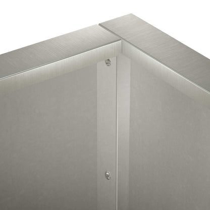 Retaining Wall 4 pcs 100 x 100 x 50 cm Stainless Steel Silver