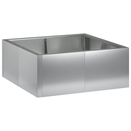 Retaining Wall 4 pcs 100 x 100 x 50 cm Galvanised Steel Silver