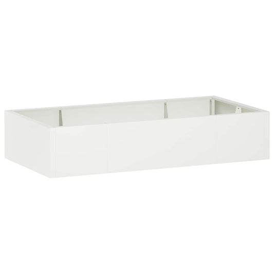 Retaining Wall 6 pcs 200 x 100 x 30 cm Steel White