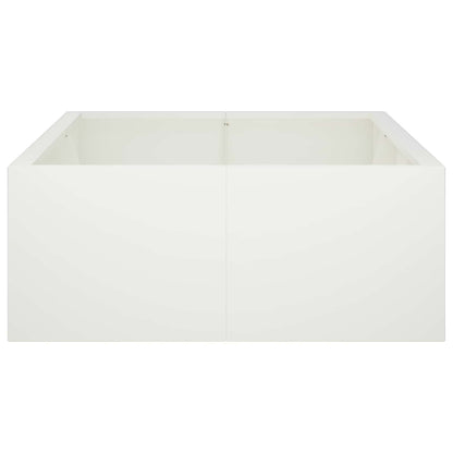 Retaining Wall 6 pcs 200 x 100 x 30 cm Steel White