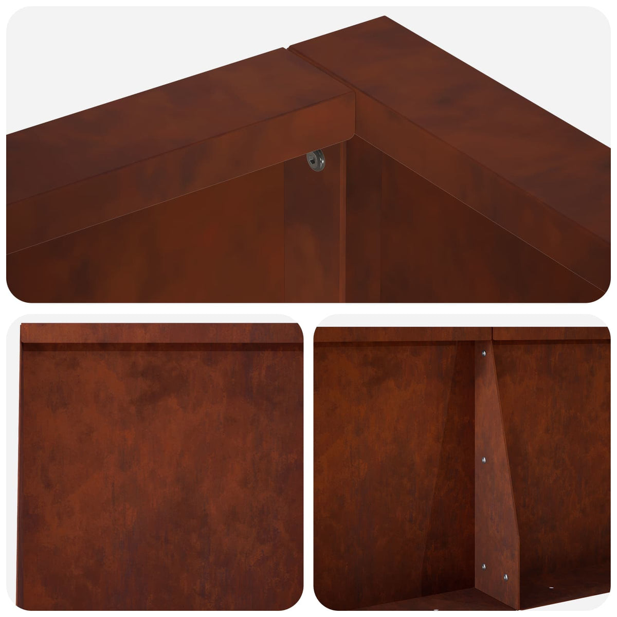 Retaining Wall 6 pcs 200 x 100 x 30 cm Weathering Steel Rusty