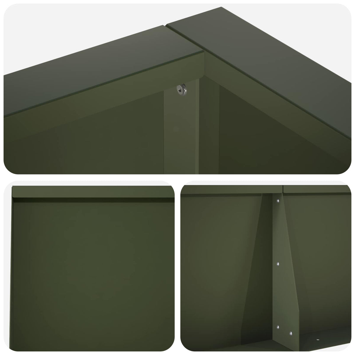 Retaining Wall 6 pcs 200 x 100 x 40 cm Steel Olive Green